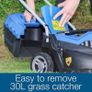 33cm 1200w Corded Electric Lawnmower 230v / 240v lightweight with Roller Mulching, 3 cutting heights, 30L grass bag, Foldable handles Image 2