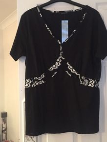 black and white top brand NEW