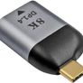 USB-C Thunderbolt 3 (Male) to DisplayPort 1.4 (Female) 8K@60Hz Gold-Plated/Aluminum-Alloy Adapter (Brand New/Warranty) Image 4