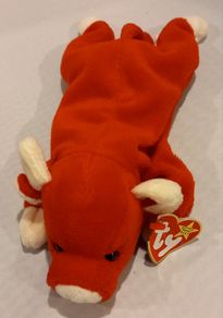 Vintage TY Beanie Babies - Snort the red Bull