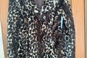 Lipsy London animal print faux fur coat size UK12 EU40 Perfect condition
