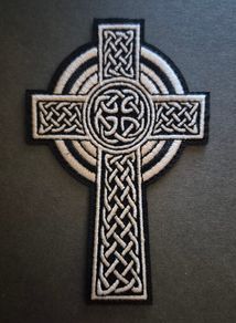 Celtic cross, cloth patch.