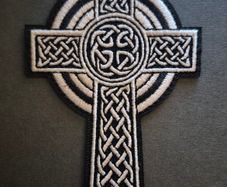 Celtic cross, cloth patch.