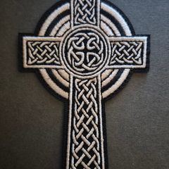 Celtic cross, cloth patch.
