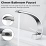 Bathroom Taps Basin Mixer Tap Chrome Single Lever Bathroom Sink Taps Modern Basin Tap 1 Hole Brass, Mono Sink Faucet with Hot and Cold G1/2 Adaptor for Washroom, Cloakroom Image 5