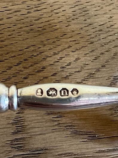 Antique UK London solid sterling silver WB Cutlery Rest 1828