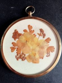 Vintage Dried Pressed Flowers Wall Ornament