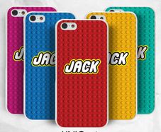 personalized name initial Lego cover case for iPhone Samsung Nokia HTC Sony Xperia