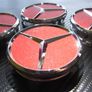 4x Red shining 75mm Mercedes Benz Alloy Wheel Center Caps cap Hub Cover Image 2