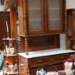 Antique Spanish Kitchen Cabinet with Marble Top