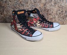CONVERSE THE FLASH Hi tops canvas trainers runners Size UK 7 EU 40 mens women unisex DC COMICS