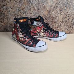 CONVERSE THE FLASH Hi tops canvas trainers runners Size UK 7 EU 40 mens women unisex DC COMICS