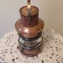 Antique Anchor Ship's Copper And Brass Lantern Image 2