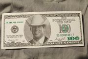 WWE wrestling JBL 100 dollar note