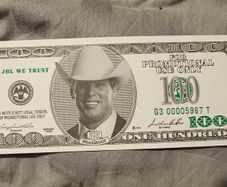 WWE wrestling JBL 100 dollar note