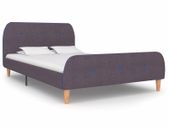 Bed Frame Taupe Fabric 120x190 cm
