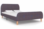 Bed Frame Taupe Fabric 120x190 cm