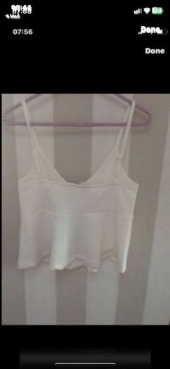 cami Bnwt asos peplum cami cream