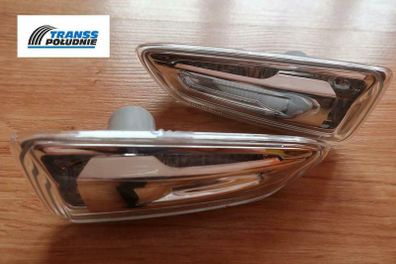 White Side Light Repeater Indicators Set Vauxhall Opel Astra J K Oe: 13491089