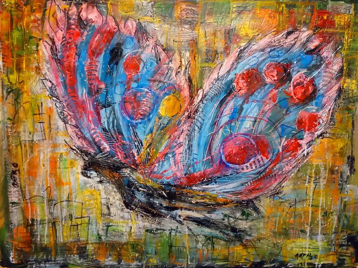 Abstract painting The Butterfly's Journey