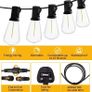 Outdoor LED String Lights 60FT, 18M ST38 Garden Festoon Light Mains Powered, Waterproof LED Hanging Lighting for Outside Indoor Patio Cafe Party, 2700K Warm White 30+1 Plastic Bulbs (FREE SHIPPING) Image 6