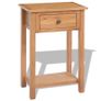 Console Table 50x32x75 cm Solid Oak Wood Image 3