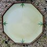 Vintage handpainted ceramic bamboo serving chargers x 3 Image 2