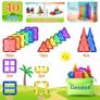 Magnetic Tiles 40 Piece STEM Building Set, Montessori Sensory Magnetic Blocks for Toddlers, Creative Learning Toys for 3+ Boys & Girls Image 6