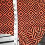 Vintage 70s blouse Orange & black geometric Size 38(size 6 or 8) postage included Image 8
