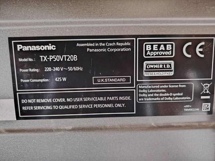 Panasonic 50-inch 3D TV