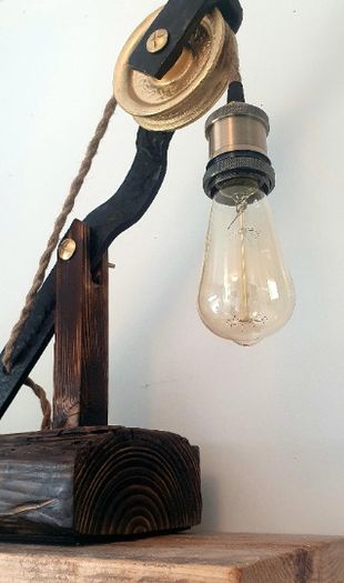 Vintage upcycled lamp