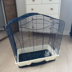 Bird cage and budgie