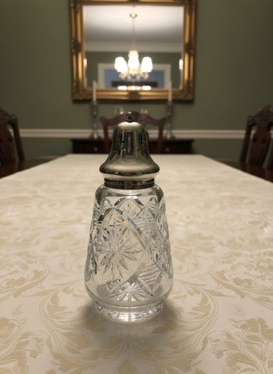 Sterling Silver and Cut Glass Sugar Sifter(1940)