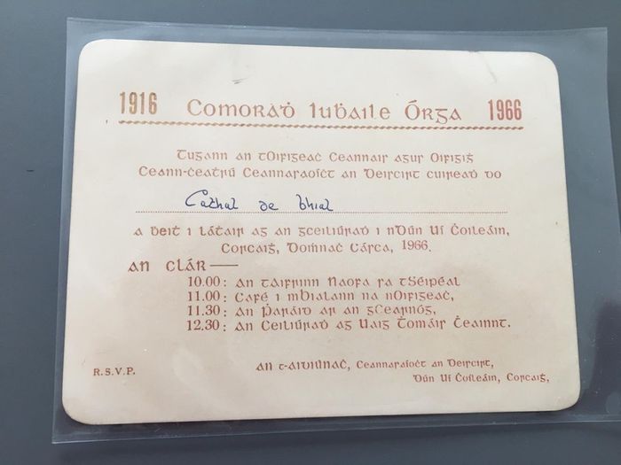 1916 --1966  dinner   invite
