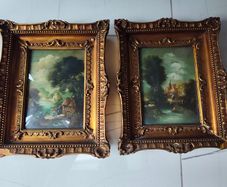 Two oil landscapes signed Van Ros