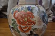 Vintage Large Oriental Ginger Jar Peacocks and Floral Theme
