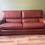 Leather couch sofa with 2 matching chairs Image 4