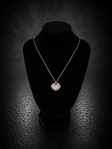 Vintage 925 Sterling Silver Filigree Butterfly Necklace