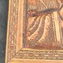 Vintage Hand Carved Greek Wooden Icon Image 6