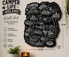Camper Life Ireland - Laser Engraved Wall Art