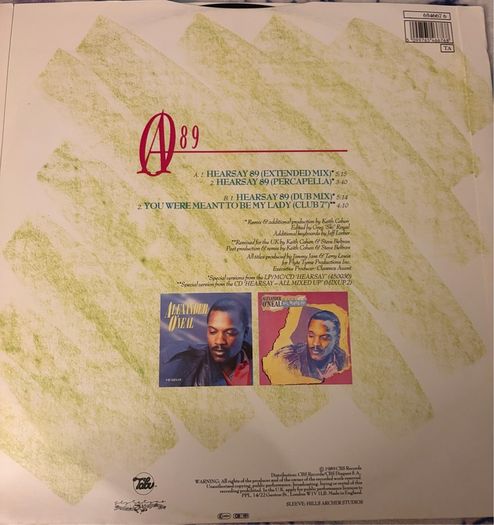 Alexander O Neal Hearsay 89 Extended Mix Original 1989 UK