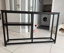 Black Console Table for Indoors - Metal