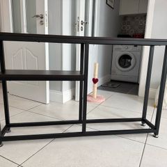 Black Console Table for Indoors - Metal