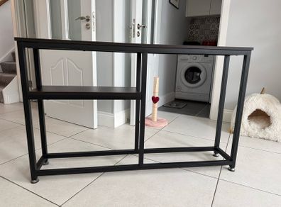 Black Console Table for Indoors - Metal