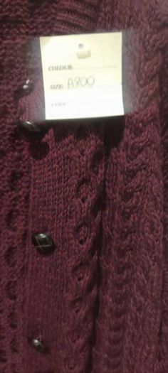 bnwt pure wool Aran cardigan