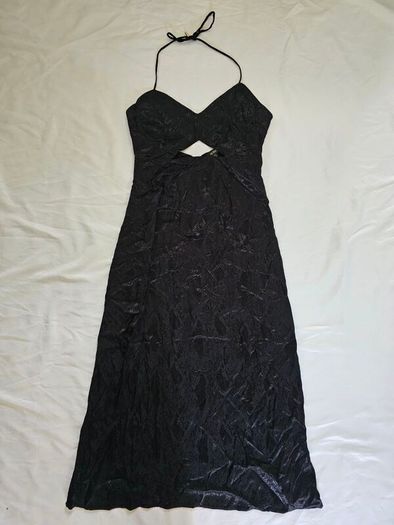 AFRM Revolve Black Snakeprint Cutout Midi Dress RRP 75E