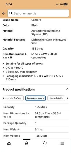 Cambro 155ltr front loader