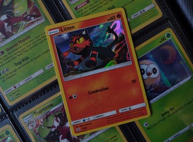 Litten ! Promo ! Holo ! Sun & Moon Era ! 2016 ! Pokemon Card !