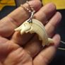 1960s Vintage Mother of Pearl Carved Necklace Image 2