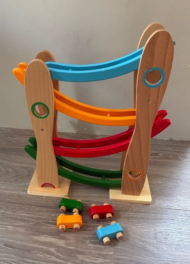 Wooden Car Roll toy wood frame -brilliant toy!